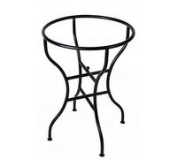 Telaio da tavolo in ferro battuto, diametro 60 cm, altezza 75 cm, struttura in ferro battuto forgiato a mano, base massiccia, per tavolo da pranzo, tavolo da bistrot, balcone e giardino, nero
