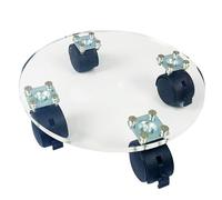 Base ruota della pianta - vassoio rotondo rotondo, supporto per vaso acrilico | Mover pesante con capacità di carico di 143 libbre, facile glide per le fioriere in movimento all'interno o all'aperto