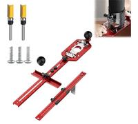 Base scanalata adattabile, staffa per fresatura 4 in 1, maschera di taglio circolare per router, guida multifunzionale per armadietti e router, strumento per router per la lavorazione del legno (D)