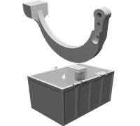 Base Scatola Inutile per Servo SG90 - Base Modificata con Braccio Stampata