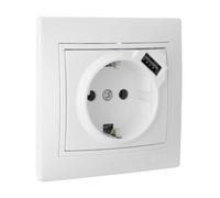 BASE SCHUKO CON USB BIANCA SERIE EUROPA