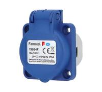 Base Schuko industriale da incasso 2P+TT 16AFAMATEL 13954F 230V IP54 Francia 1 connessione orizzontale