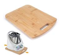 Base Scorrevole Compatibile con Bimby TM6 / TM5, Tavola per Bimby con Rotelle, Scorrevole in Bambù con piedini in gomma ammortizzanti, Stabile e facile da spostare