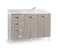 Base sottolavello cucina con cassettiera L 120 olmo sinistro Olmo