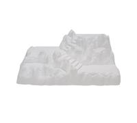 Base Starter Bianca Innevata in Plastica per Villaggi Natalizi per Giostrine Montagna Stand per Scenari Presepe Nordico 31x18x14 cm (Bianca)