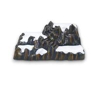 Base Starter Bianca Innevata in Plastica per Villaggi Natalizi per Giostrine Montagna Stand per Scenari Presepe Nordico 31x18x14 cm (Innevata)