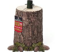 Base Supporto Albero di Natale in Resina, Tronco Realistico Natalizio, Riproduzione Fedele alla Realtà Solida Resistente, Attacco Universale 40mm Ganci per Adattamento Altezza 55 cm Rendi magico il tu