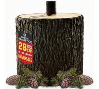 Base Supporto Albero di Natale in Resina, Tronco Realistico Natalizio, Riproduzione Fedele alla Realtà Solida Resistente, Attacco Universale 40mm Ganci per Adattamento Altezza 28 cm Rendi magico il tu