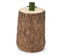 Base Supporto Albero di Natale Tronco Universale Resina Ferro Marrone H 33 cm
