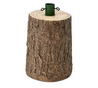 Base Supporto Albero di Natale Tronco Universale Resina Ferro Marrone H 46 cm