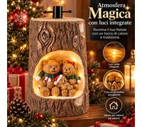 Base Supporto per Albero di Natale da 35cm Luminoso con Orsetti e luci integrate