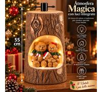 Base Supporto per Albero di Natale da 55cm Luminoso con Orsetti e luci integrate