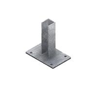BASE SUPPORTO PER PALETTO QUADRO zincata - per paletto mm 50 x 50