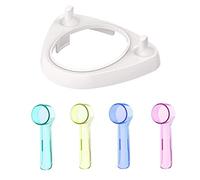 Base Supporto Porta Testine per Spazzolino Spazzolino Elettrico- con 4 Custodie Antipolvere per Testine Oral-B (B)