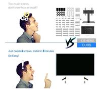 Base Supporto Televisore Streaming con Gambe Regolabili - Materiale ABS