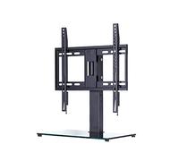 Base/supporto TV universale, supporto per montaggio TV regolabile in altezza con base in vetro temperato, base per supporto TV adatta a TV da 32-60 pollici, può contenere fino a 35 kg/77 libbre