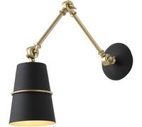 Base Swing Braccio murale Industriale Industriale Multidirezionale Lampada da Parete a Parete Letto Lettura Light Wall Lighting per la Cucina della Fattoria (Nero)