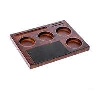 Base Tamper per caffè Massello 25cm Stabile Base Tamper per caffè | Adatta portafilter 51-58mm, cuscinetti silicone rimovibili, stabilità massima, naturale