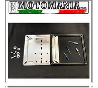 BASE TARGA IN METALLO + CORNICE NERA X TARGA EUROPEA COMPLETO DI RIVETTI E VITI