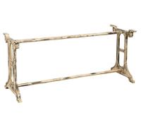 Base Tavolo Biscottini in Ghisa Anticata Fatta a Mano 156x55x69 per Piani