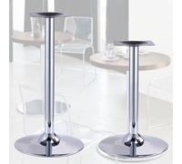 BASE TAVOLO H. 100 SNACK ALTO ACCIAIO CROMATO PER RISTORANTI BAR ALBERGHI CUCINA
