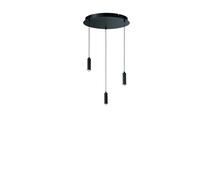 BASE TONDA PER SOSPENSIONE GOLF A LED 3 LUCI 3000K 2057LM 36W NERO MATTO