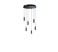 BASE TONDA PER SOSPENSIONE GOLF A LED 6 LUCI 3000K 3847LM 72W NERO MATTO
