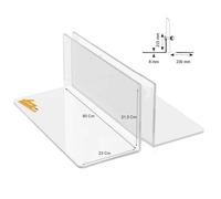BASE TRASPARENTE 80CM PLEXI-GLASS PER TOTEM PUBBLICITARIO ESPOSITORE DA PAVIMENT
