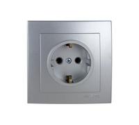 Base TT laterale in argento serie 8000, ideale per installazioni moderne. Il suo design elegante e funzionale lo rende la scelta perfetta per abbellire spazi contemporanei.
