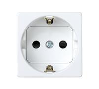 Base TTL bianca con finitura neve. Il suo design semplice lo rende perfetto per impianti elettrici e per abbellire la decorazione di interni.