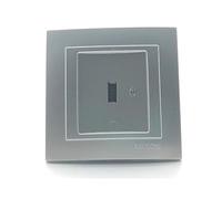 Base USB da incasso da 2,1 A in sofisticato colore argento. Ricarica rapida ed efficiente per i tuoi dispositivi. Design moderno e funzionale, perfetto per la casa e l'ufficio.