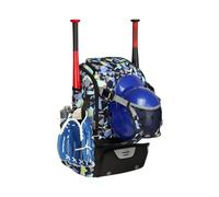 Baseball Backpack - Durable Multi Pocket Bat Holder Bag, Comfortable Lightweight Carry Pack Softball Gear Organizer | for Youth Sports Soccer Football School Matches Travel Training Practice Equipment