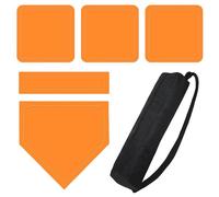 Baseball Bases, 5 pezzi Base Set, Training Equipment Kit, Pitching Home Plate Accessory for Practice Sports in Outdoor Yard Home School Field Oro Backyard Use, 16,14 x 11,42 x 7,87 in