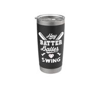 Baseball Batter Batter Swing Hey Baseball Mom Baseball Aunt Bicchiere termico in acciaio inox doppia parete