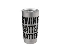 Baseball batter swing pastella Summer Fun Active Life Bicchiere termico in acciaio inox doppia parete