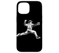Baseball Brocca a quattro cuciture Fastball Custodia per iPhone 15
