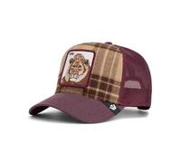 BASEBALL CAP DAPPER KING ITALY DESIRE IN PLAID BEIGE BORDEAUX