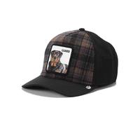 BASEBALL CAP DAPPER ROTTWEILER ITALY VOID IN PLAID NERO MARRONE