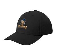 Baseball cap Testa di Leone con Corona e Capelli di Metallo con la Scritta King Baseball cap Icon Sunscreen Uomo cap Uomo Donna