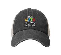 Baseball Cappelli, Do Math Not Magic Show Your Work Trucker Cappello Moda, Normale Visiera Baseball per All'Aperto Campeggio Unisex