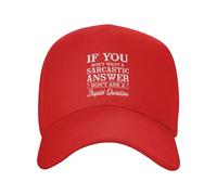 Baseball Cappelli, If You Don't Want Sarcastic Answer Don't Ask Stupid Question Trucker Cappello Classic, con Visiera Cappellino da Baseball per All'Aperto Esterna Estate