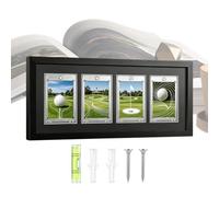 Baseball Card Display Frame 4-Slot - Wooden Wall Mounted Transparent Panel | Trading Card Display Case for Bedroom Collection Room Desk | Display Cabinet Sports Fans Baseball Card Frame 4-Slot Wooden