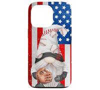 Baseball Catcher For Dad With American Flag Patriotic Gnome Custodia per iPhone 13 Pro