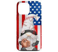 Baseball Catcher For Dad With American Flag Patriotic Gnome Custodia per iPhone 13 Pro Max