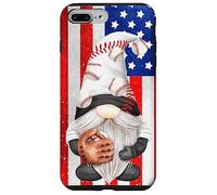 Baseball Catcher For Dad With American Flag Patriotic Gnome Custodia per iPhone 7 Plus/8 Plus