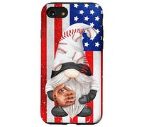 Baseball Catcher For Dad With American Flag Patriotic Gnome Custodia per iPhone SE (2020) / 7/8