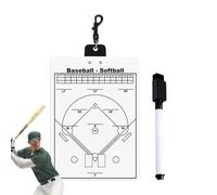 Baseball Clipboard, Double Sided Magnetic Board, Erasable Referee Marker, Halftime and Pre-Game Setup, Easy Cleanup, Lightweight Design, 1 Pack, Ideal for Coaches and Officials