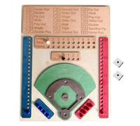 Baseball Company - Tavolo in Legno | Play of Fun Dice con, Attività interattiva per bambini e adulti, divertimento competitivo con Doppia Battaglia per la Notte e la riuni