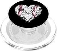 Baseball Cuore Amore Gioco Sport Fan Giornata del gioco PopSockets PopGrip per MagSafe