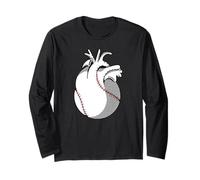 Baseball Cuore Amore Sport Passione Maglia a Manica